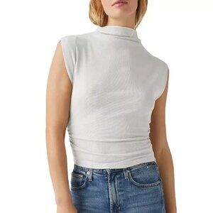 Michael Stars Amara NWOT Mock Ribbed Off-White Crop Top Medium